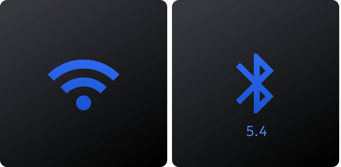 Wifi and Bluetooth 5.4 enabled.